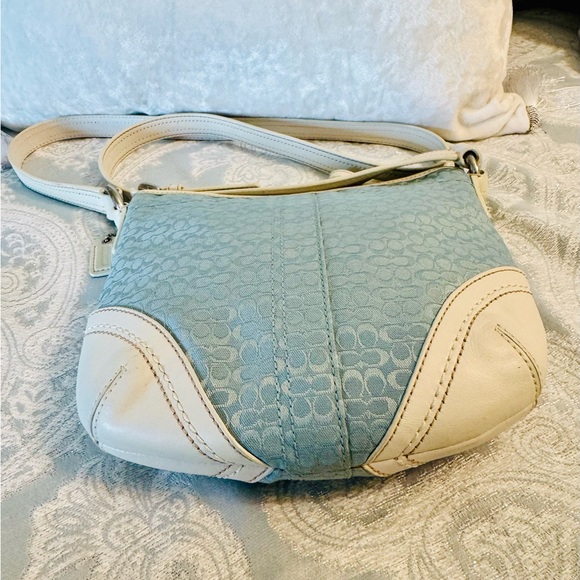 Coach Blue and White Crossbody - Picture 5 of 6
